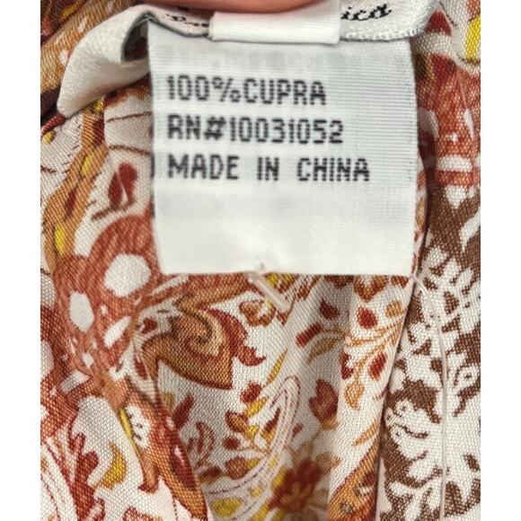 CITRON SANTA MONICA Sz M Medium Cupra Pullover Top Red Orange Print NWT - Picture 2 of 9